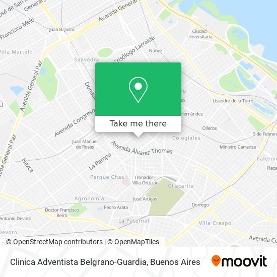 Mapa de Clinica Adventista Belgrano-Guardia