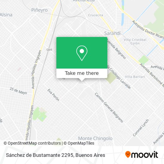 Sánchez de Bustamante 2295 map