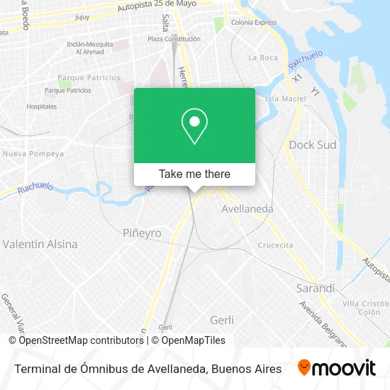 Terminal de Ómnibus de Avellaneda map