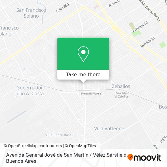 Mapa de Avenida General José de San Martín / Vélez Sársfield