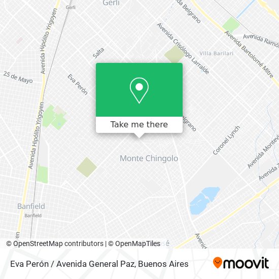 Mapa de Eva Perón / Avenida General Paz