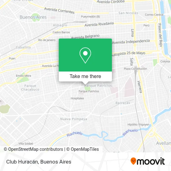 Mapa de Club Huracán