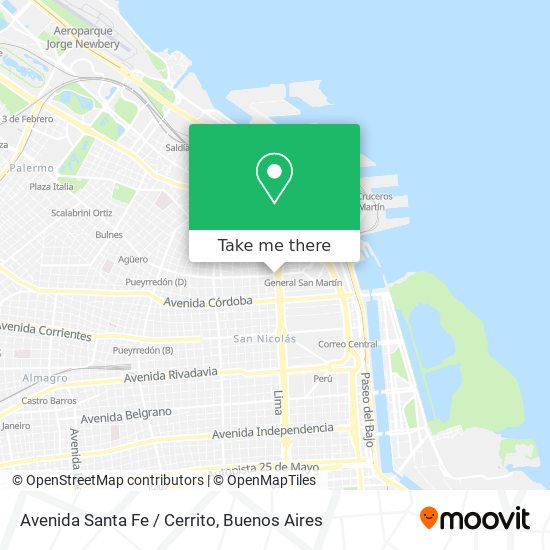 Avenida Santa Fe / Cerrito map