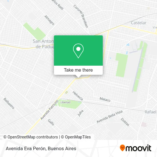 Mapa de Avenida Eva Perón