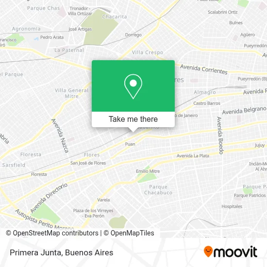 Primera Junta map