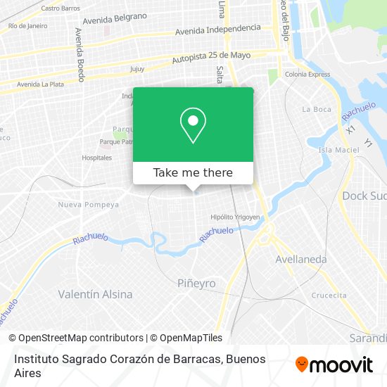 Instituto Sagrado Corazón de Barracas map