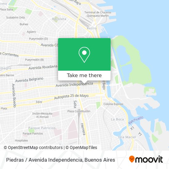 Mapa de Piedras / Avenida Independencia