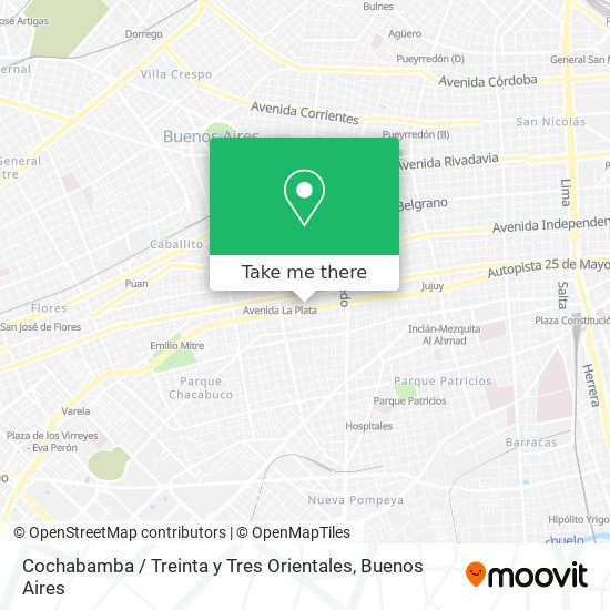 Mapa de Cochabamba / Treinta y Tres Orientales