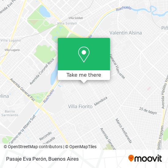 Mapa de Pasaje Eva Perón