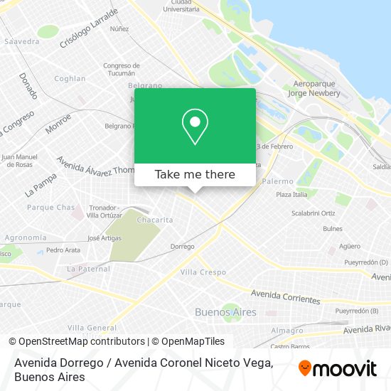 Mapa de Avenida Dorrego / Avenida Coronel Niceto Vega