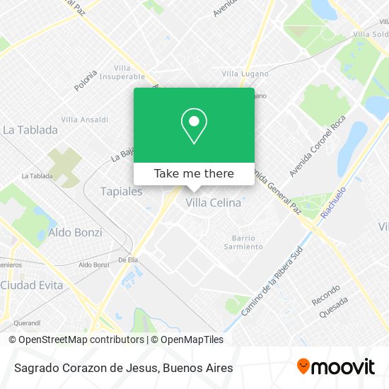 Mapa de Sagrado Corazon de Jesus
