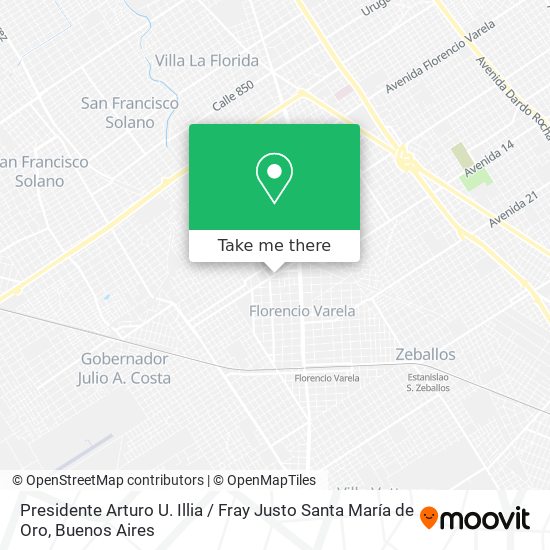 Presidente Arturo U. Illia / Fray Justo Santa María de Oro map