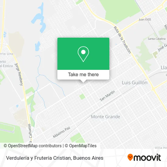 Mapa de Verdulería y Frutería Cristian