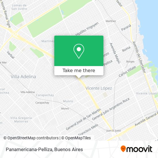 Panamericana-Pelliza map