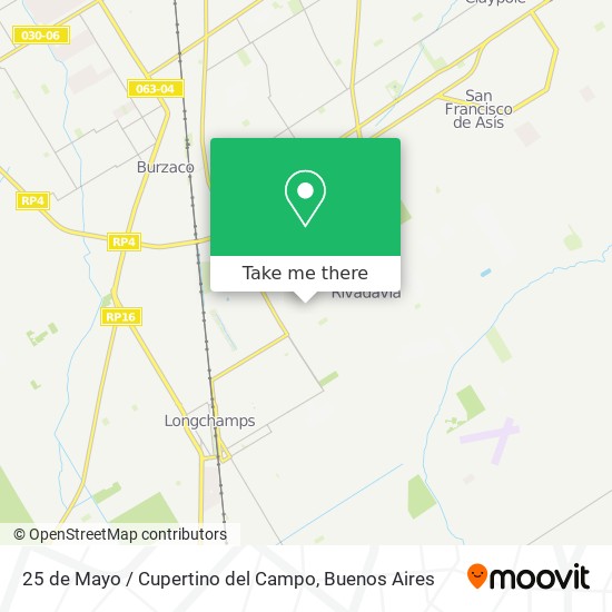 25 de Mayo / Cupertino del Campo map