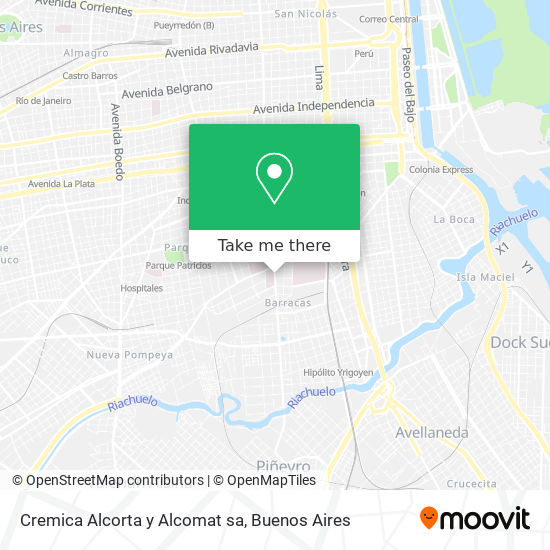 Cremica Alcorta y Alcomat sa map