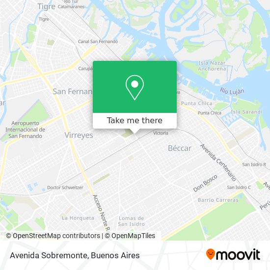 Avenida Sobremonte map