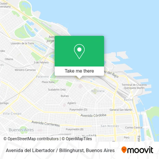 Avenida del Libertador / Billinghurst map
