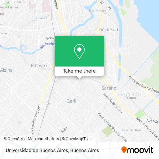 Universidad de Buenos Aires map