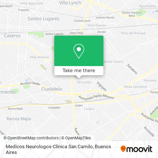 Mapa de Medicos Neurologos-Clinica San Camilo
