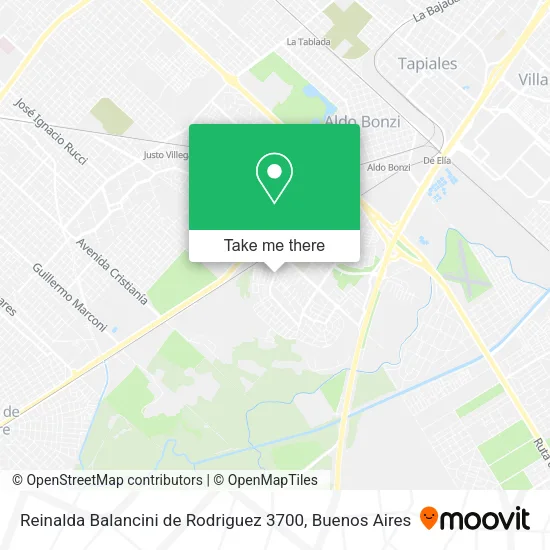 Reinalda Balancini de Rodriguez 3700 map