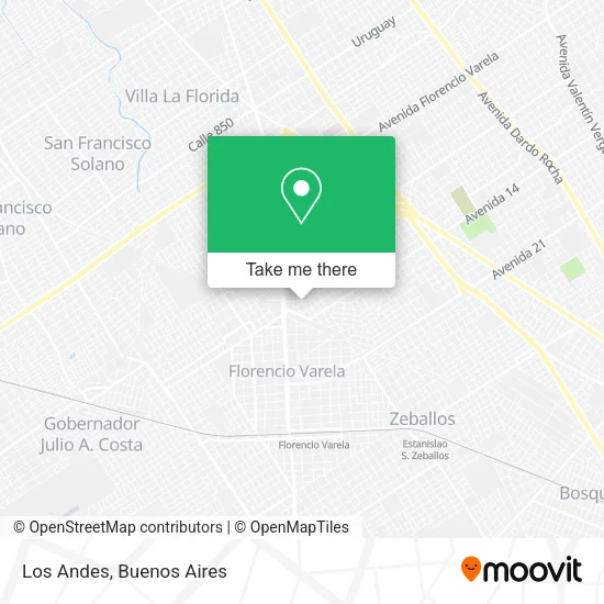 Los Andes map