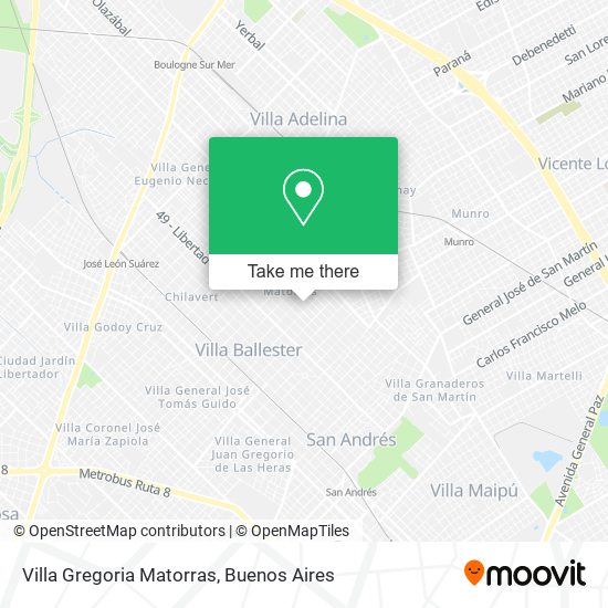 Villa Gregoria Matorras map