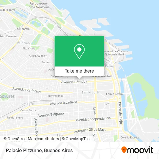 Palacio Pizzurno map