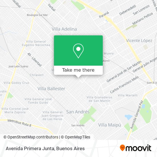 Avenida Primera Junta map