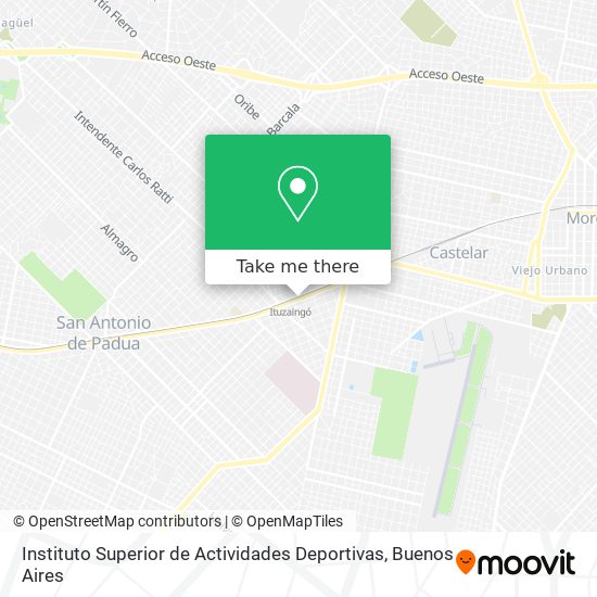 Mapa de Instituto Superior de Actividades Deportivas