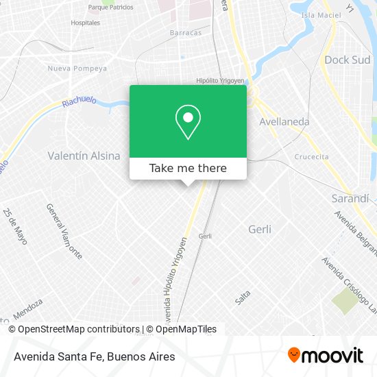 Avenida Santa Fe map