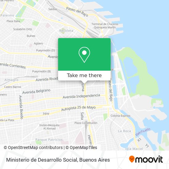 Ministerio de Desarrollo Social map