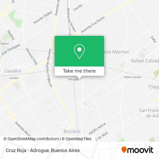 Cruz Roja - Adrogue map