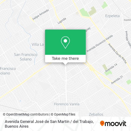 Mapa de Avenida General José de San Martín / del Trabajo