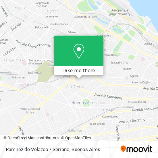 Ramírez de Velazco / Serrano map