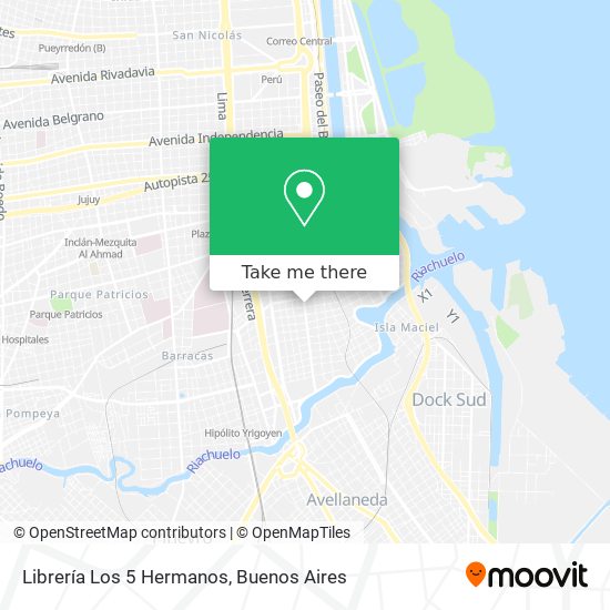 Librería Los 5 Hermanos map