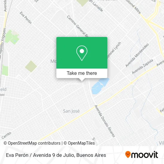 Mapa de Eva Perón / Avenida 9 de Julio