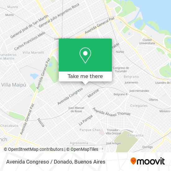 Mapa de Avenida Congreso / Donado