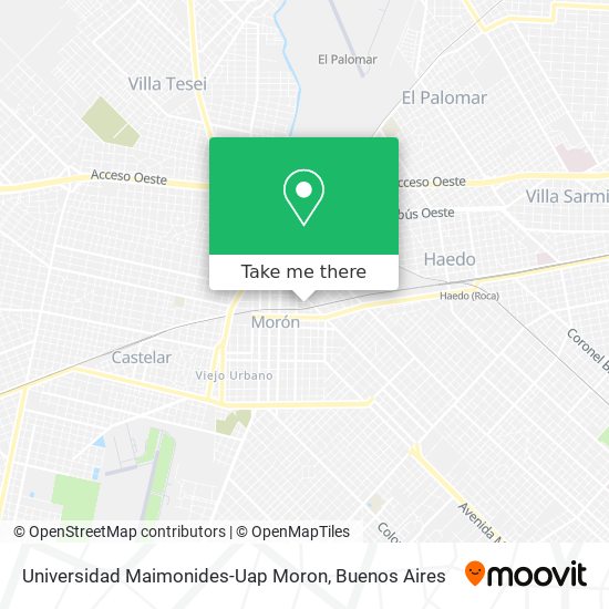 Universidad Maimonides-Uap Moron map