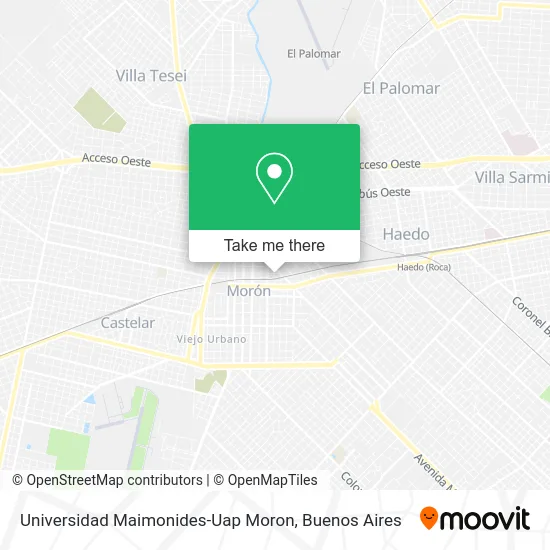 Universidad Maimonides-Uap Moron map