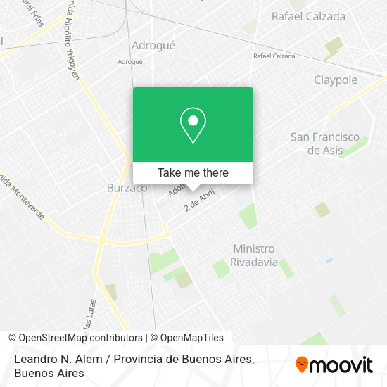 Mapa de Leandro N. Alem / Provincia de Buenos Aires