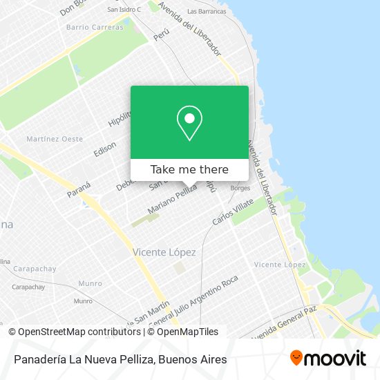 Panadería La Nueva Pelliza map