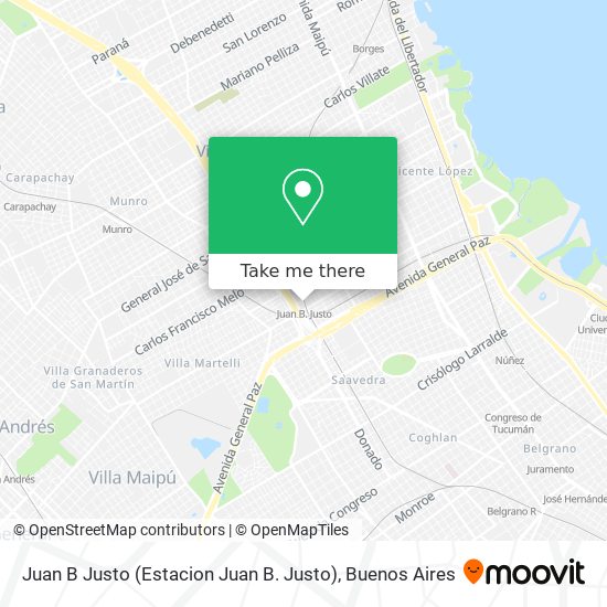Juan B Justo (Estacion Juan B. Justo) map