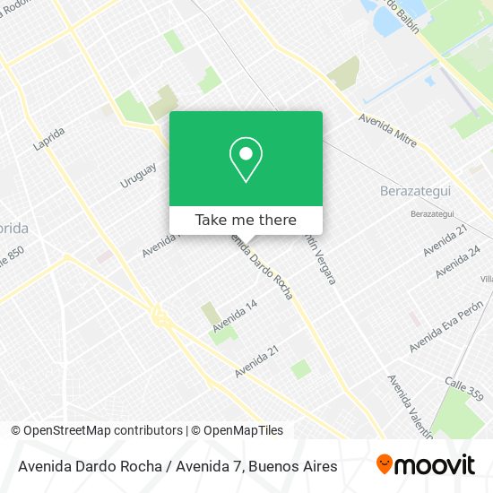 Avenida Dardo Rocha / Avenida 7 map