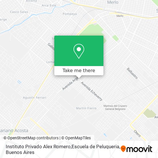 Mapa de Instituto Privado Alex Romero,Escuela de Peluqueria