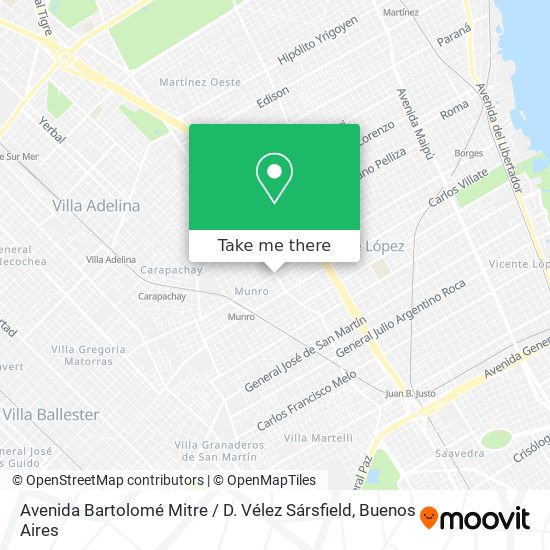 Mapa de Avenida Bartolomé Mitre / D. Vélez Sársfield