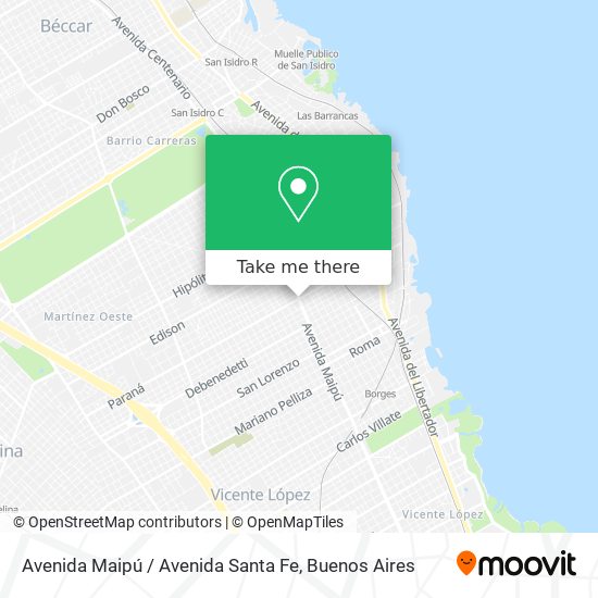 Avenida Maipú / Avenida Santa Fe map