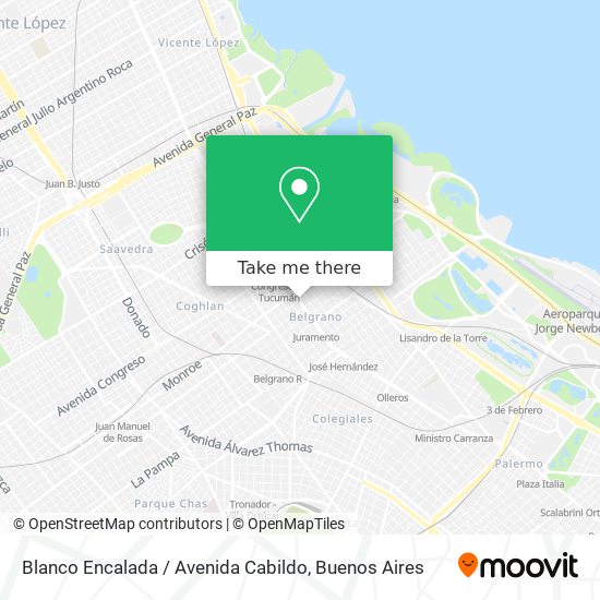 Blanco Encalada / Avenida Cabildo map