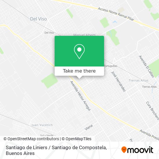Santiago de Liniers / Santiago de Compostela map