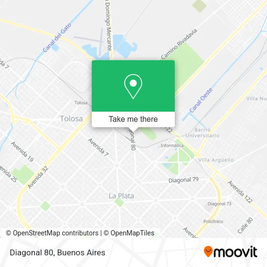 Diagonal 80 map